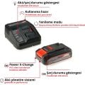 Einhell 18V 2,5 Ah PCX Starter Kit Akü Şarj Cihazı