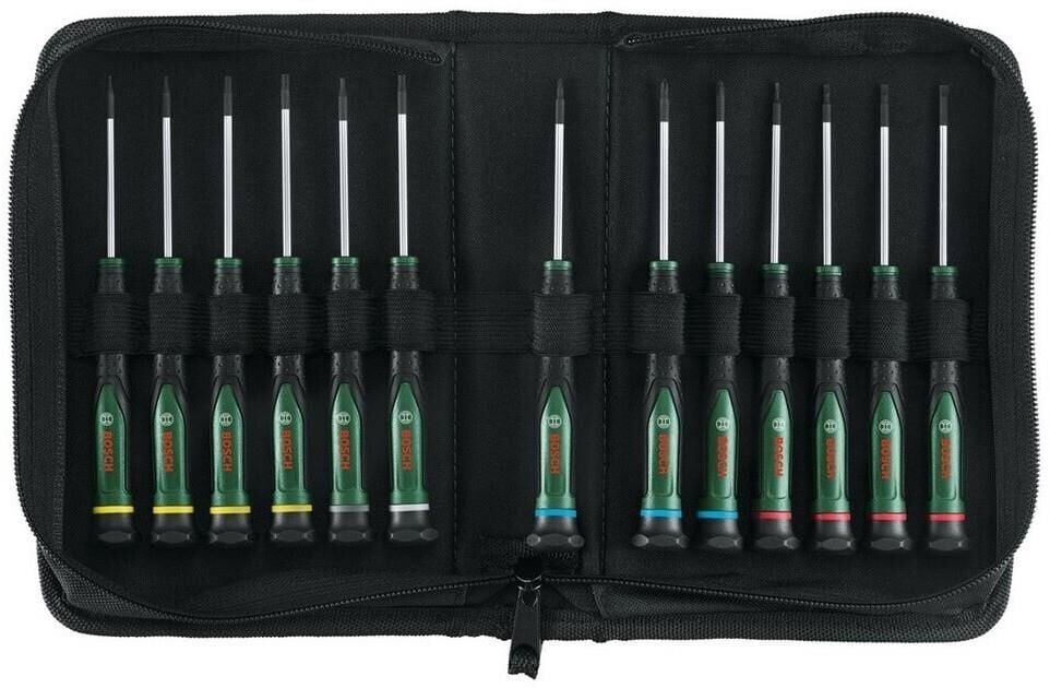 Bosch 13 Parça Hassas Tornavida Seti (Mikro ve Saatçi Tipi - S2 Çelik) - 1600A02Z9N