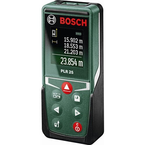 Bosch PLR 25 Lazerli Uzaklık Ölçer (25 m Ölçüm Mesafesi - Alan ve Hacim Hesaplama) - 0603672501