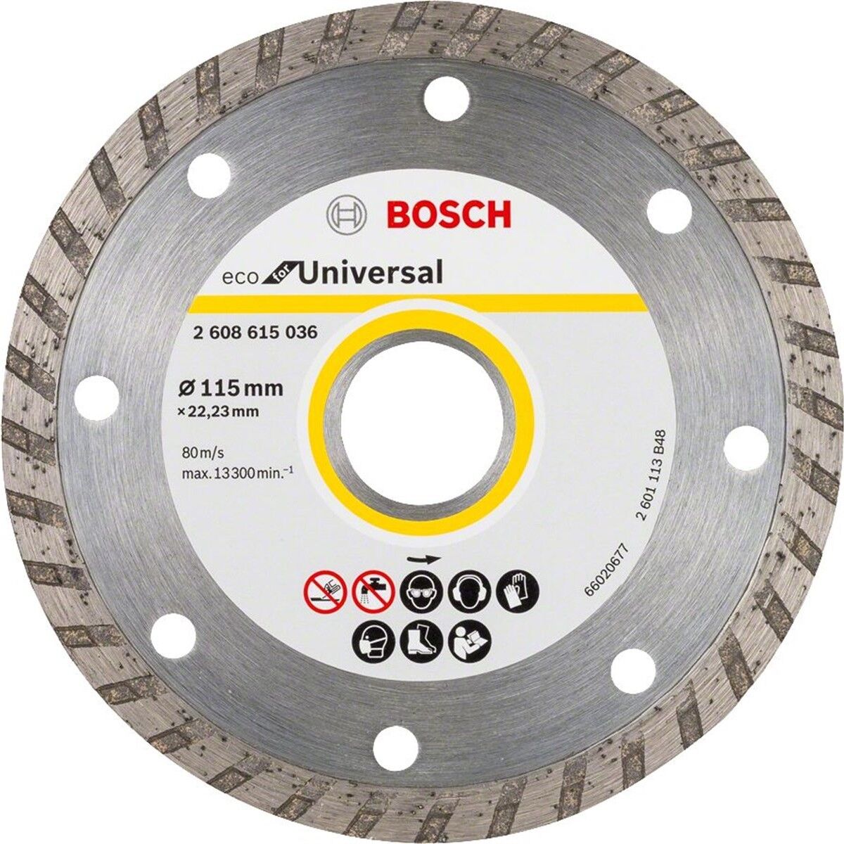 Bosch Eco for Universal Turbo Elmas Kesme Diski (115 mm x 22,23 mm / 10 Adet) - 2608615045