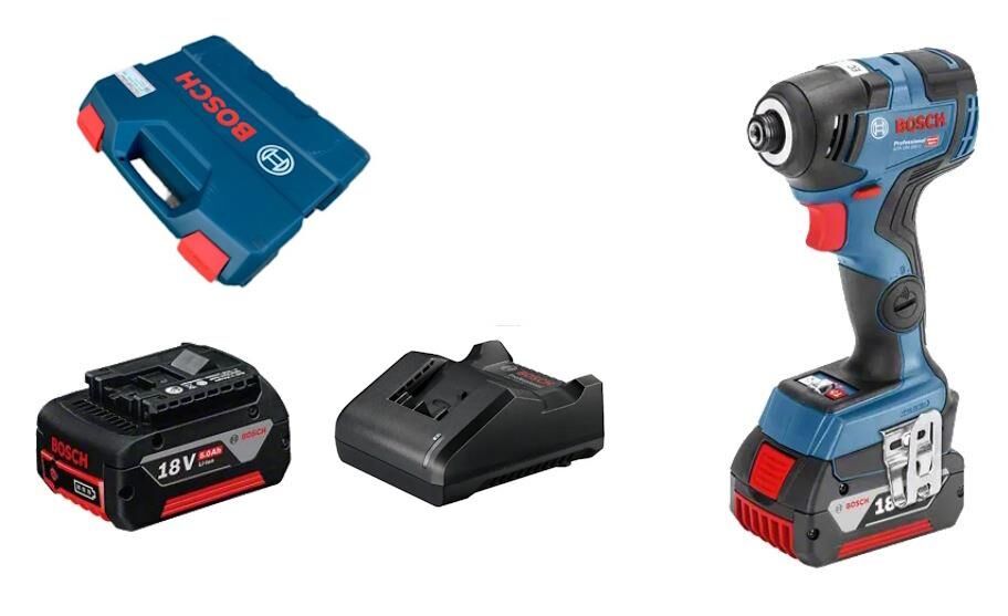 Bosch GDR 18V-200 C Akülü Darbeli Tornavida (2 x 5.0 Ah) - 06019G4104-SET