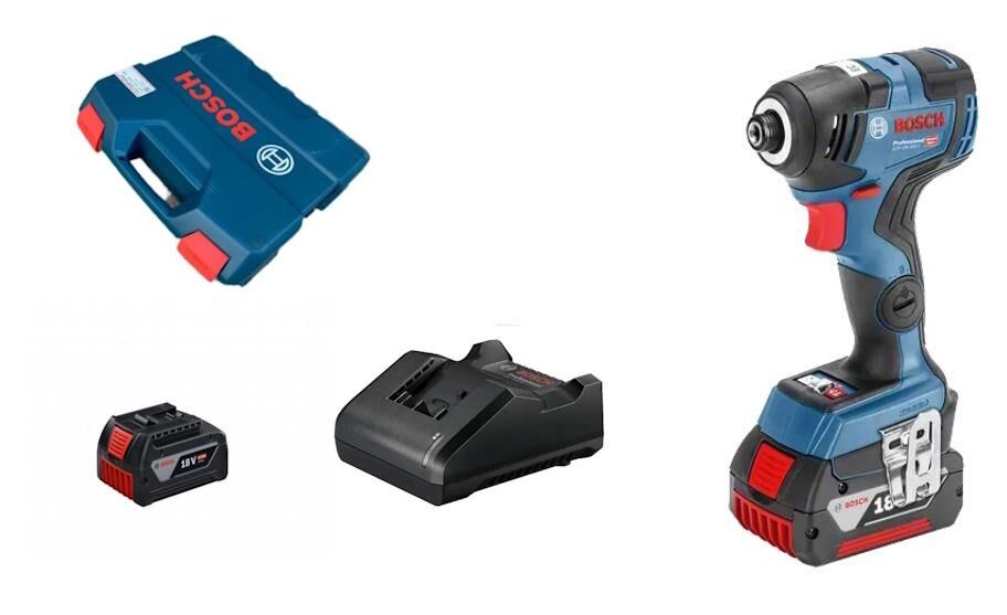 Bosch GDR 18V-200 C Akülü Darbeli Tornavida (2 x 4.0 Ah) - 06019G4104-SET