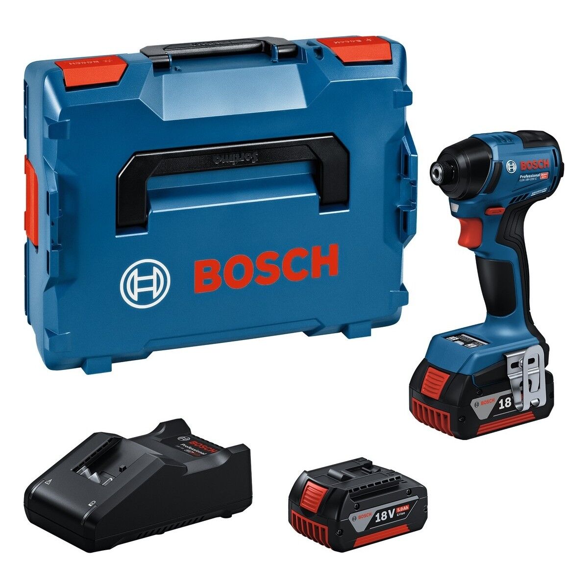 Bosch GDR 18V-220 C Akülü Darbeli Tornavida (2 x 5.0 Ah) - 06019L60L0-SET