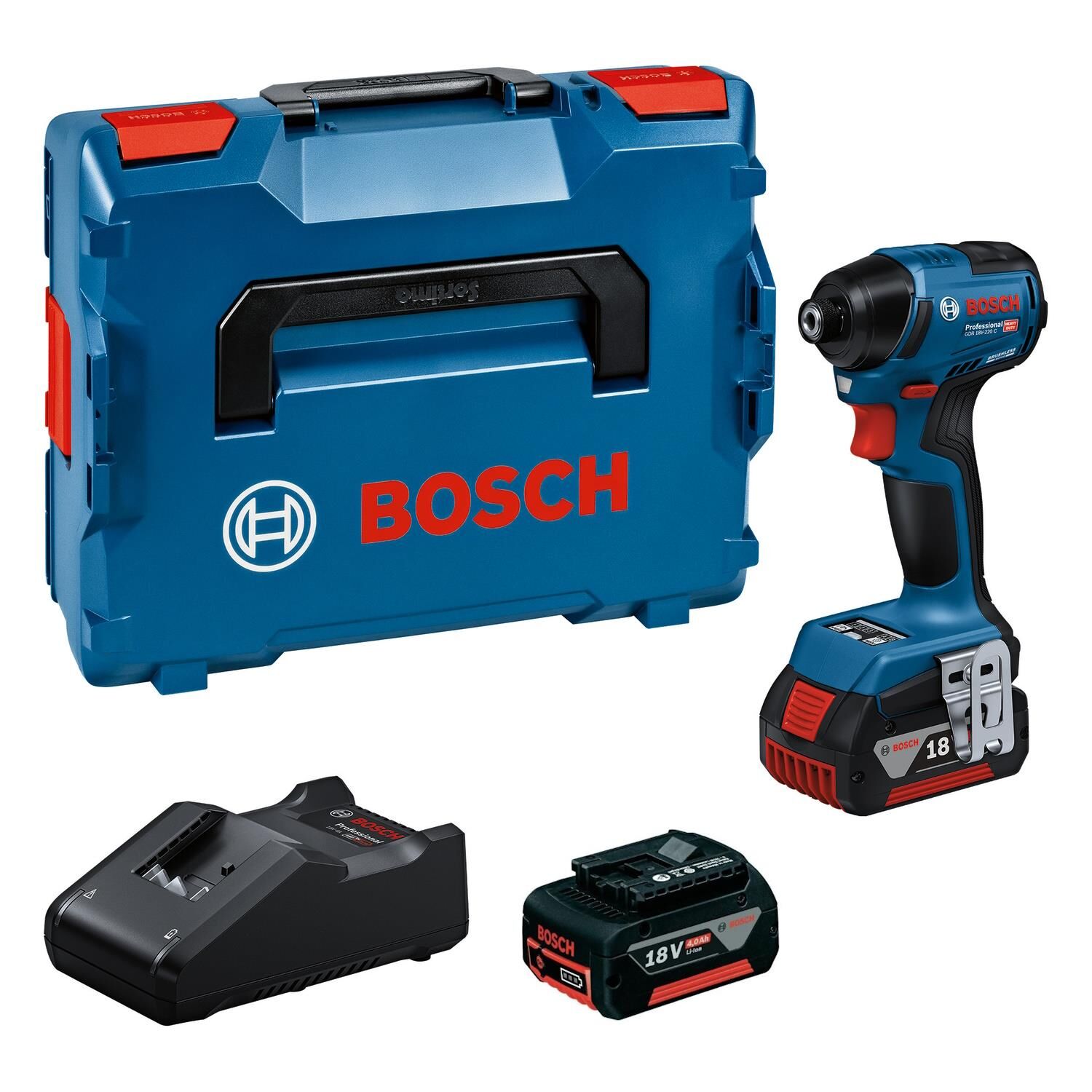 Bosch GDR 18V-220 C 2x4.0Ah Çift Akülü Darbeli Somun Sıkma Makinesi