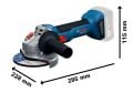 Bosch GWS 18V-8 Akülü Taşlama Makinası SOLO