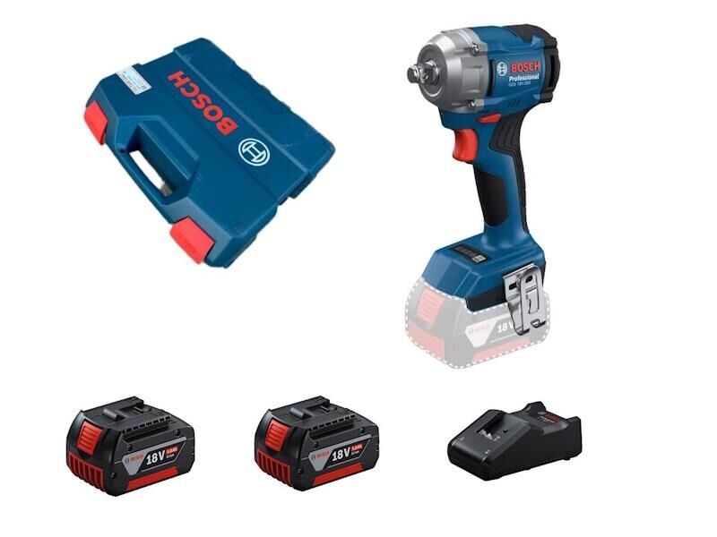 Bosch GDS 18V-350 Akülü Darbeli Somun Sıkma Seti (2x5.0 Ah - 350 Nm) - 06019M5020-SET