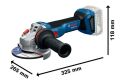 Bosch GWS 18V-11 S Devir Ayarlı Akülü Taşlama