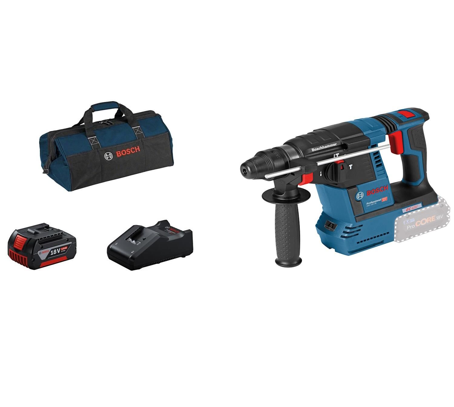 Bosch GBH 18V-26 Akülü Kırıcı Delici (1 x 5.0 Ah) - 0611909000-SET