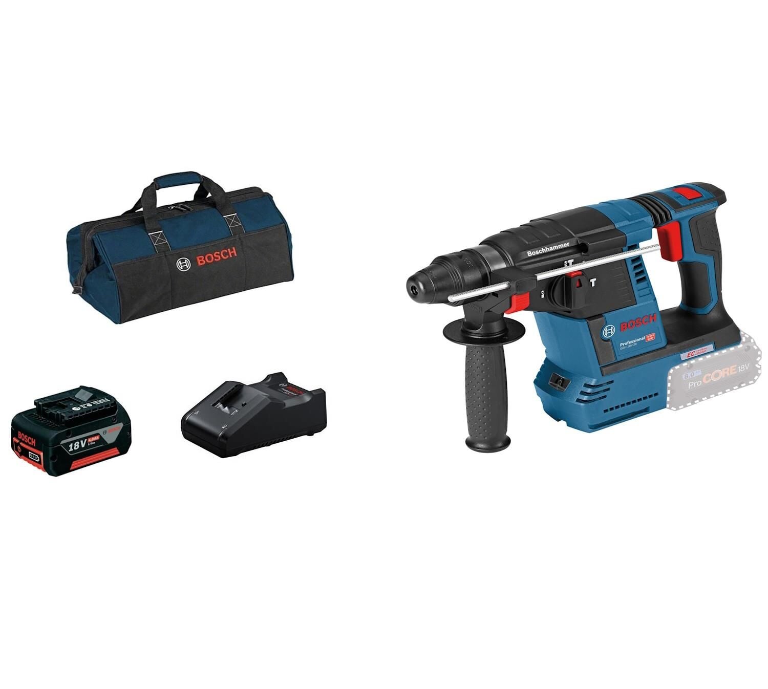 Bosch GBH 18V-26 Akülü Kırıcı Delici (1 x 4.0 Ah) - 0611909000-SET