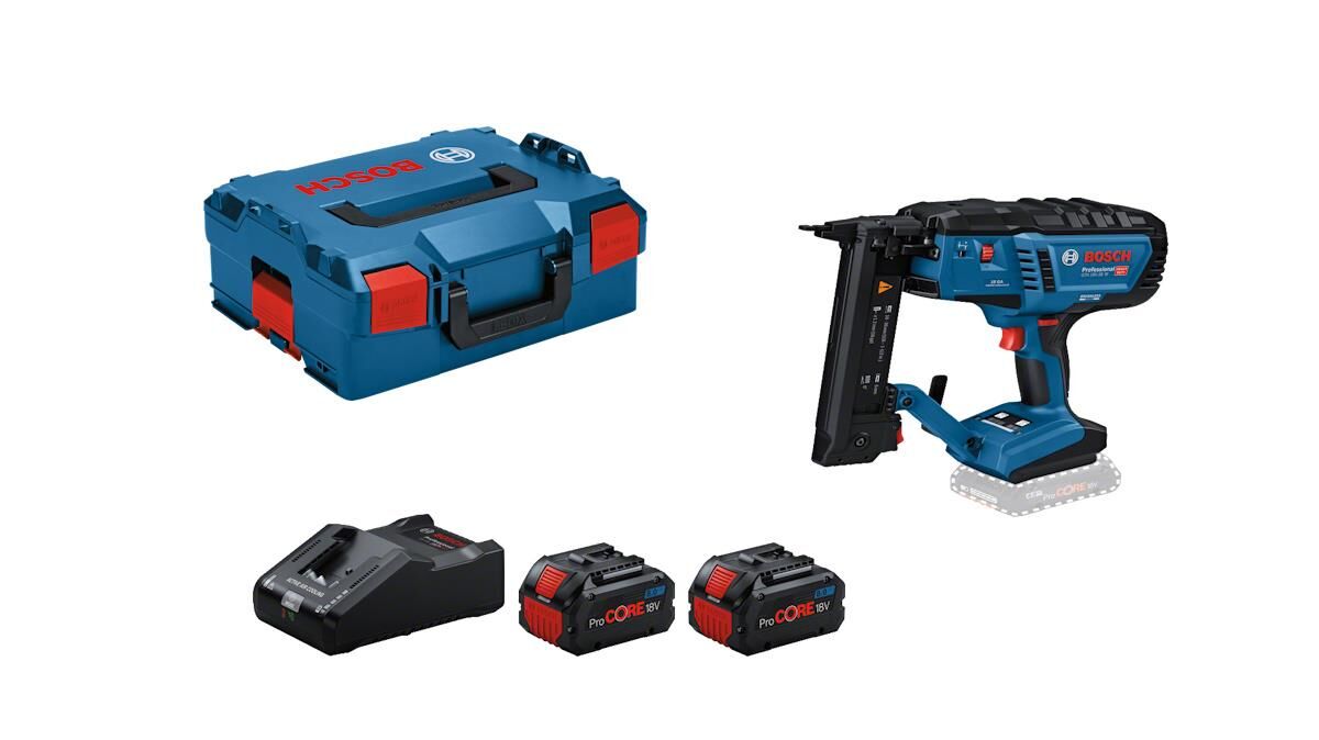 Bosch GTH 18V-38 M Akülü Ahşap Zımbalama Makinesi (2 x 8,0 Ah ProCORE + GAL 18V-160 C + L-BOXX) - 0601482500-SET